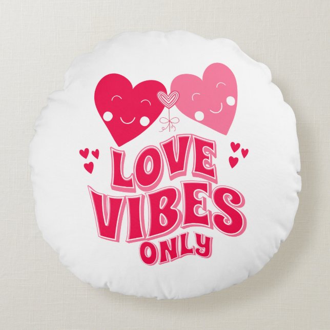 Cojín Redondo Solo para las películas de amor (Anverso)