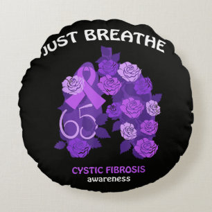 Cojín Redondo Solo Respira Conciencia de Fibrosis Quística