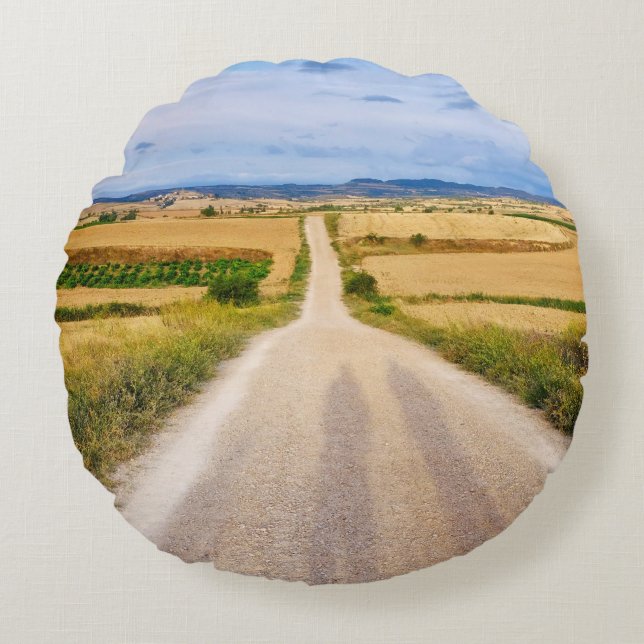 Cojín Redondo Sombras de peregrino (Anverso)