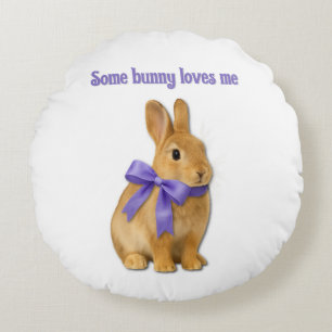 Cojín Redondo Some Bunny Loves Me Almohadilla Redonda