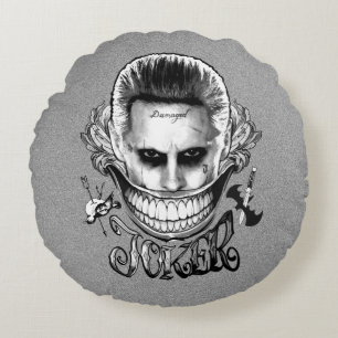 Cojín Redondo Sonrisa del comodín del pelotón el   del suicidi