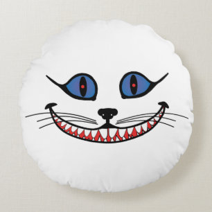 Cojín Redondo Sonrisa del Gato de Cheshire PERSONALIZAR