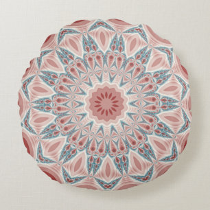 Cojín Redondo Sorprendente arte fractal moderno Kaleidoscope Man