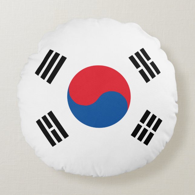 Cojín Redondo South Korea Flag (Anverso)