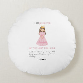 Cojín Redondo Soy Hija De La Hermandad Cuta Colorida Del Rey