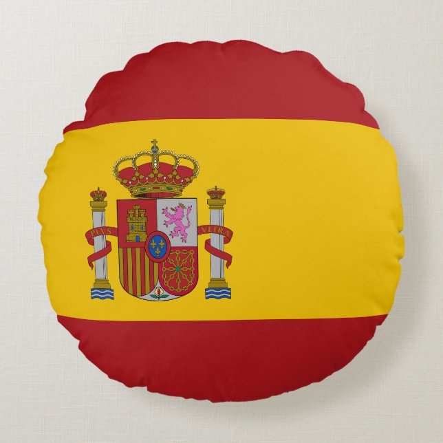 Cojín Redondo Spain Flag (Anverso)