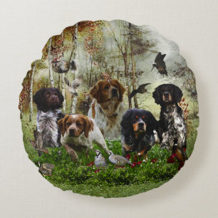 Cojín Redondo Spaniels de Bretaña, Caza de Aves