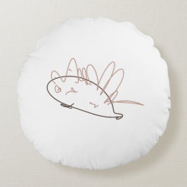 Cojín Redondo Sparky el erizo despeinado - Dibujo infantil hecho