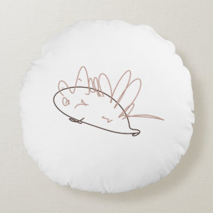 Cojín Redondo Sparky el erizo despeinado - Dibujo infantil hecho