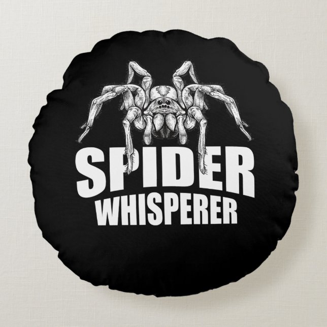 Cojín Redondo Spider Whisperer Halloween Tarantula Spider Gift (Anverso)