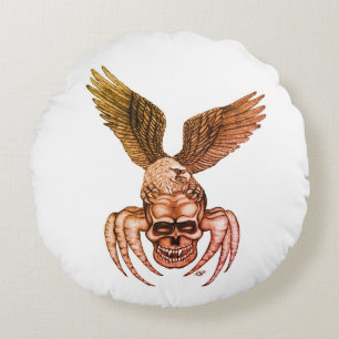 Cojín Redondo Spiderskull con águila