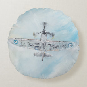 Cojín Redondo SPITFIRE. "As de espadas". 2014.