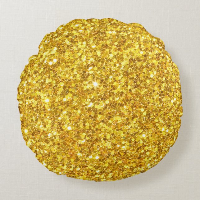 Cojín Redondo Splendid Gold Purpurina (Anverso)