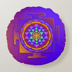 Cojín Redondo SRI YANTRA colorido + tus ideas