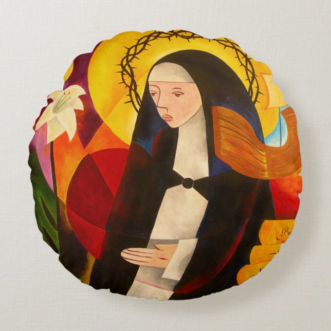 Cojín Redondo St. Catherine de Siena 2007 (Anverso)