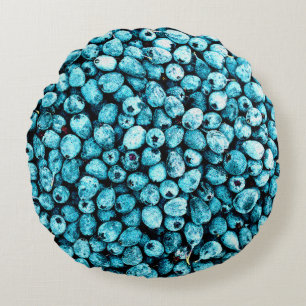 Cojín Redondo "Stack of Blueberry Fruit" Foto Cute. ¡Hazte con u