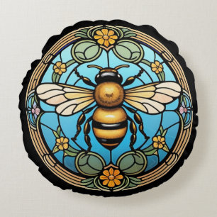 Cojín Redondo StainGlass Honeybee