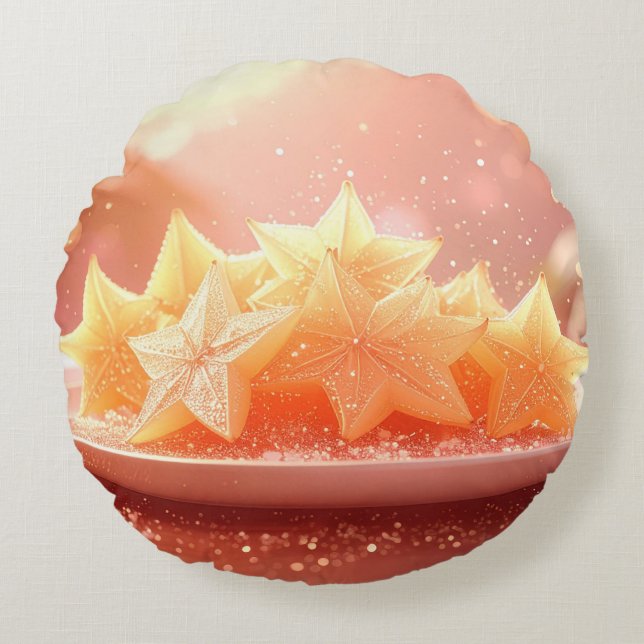 COJÍN REDONDO STAR FRUIT - CARAMBOLE - EXOTIC FRUITS (Anverso)