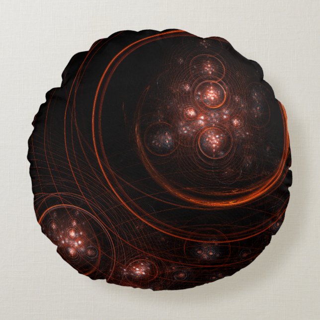 Cojín Redondo Starlight Abstract Art Round Pillow (Anverso)