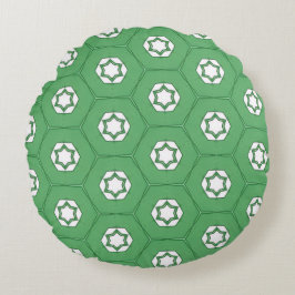 Cojín Redondo Stars in a honeycomb mint green circular pillow