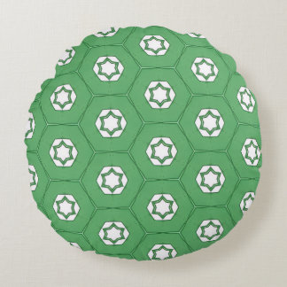 Cojín Redondo Stars in a honeycomb mint green circular pillow