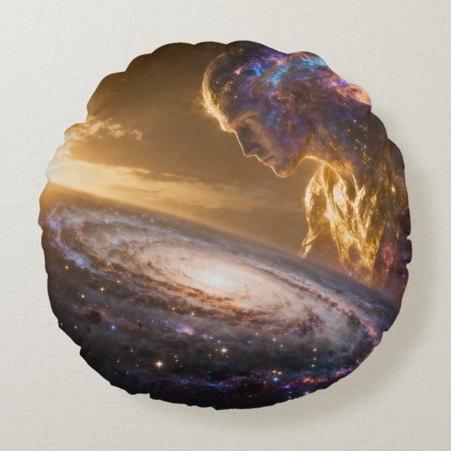 Cojín Redondo Stellar Path – Journey Through the Universe´15 (Anverso)
