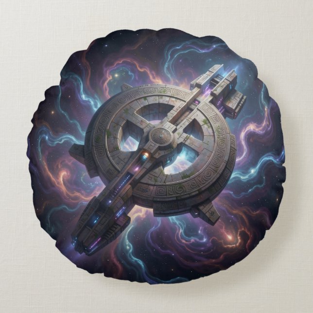 Cojín Redondo Sternenpfad – Reise durch das Universum´14 (Anverso)