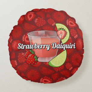 Cojín Redondo Strawberry Daiquiri Cocktail