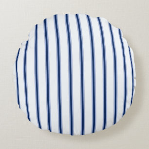 Cojín Redondo Stripes Modern Indigo Minimalist Elegance