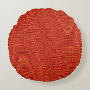 Cojín Redondo Subprocesos Tejidos Abstratos,Almohada redonda Tan