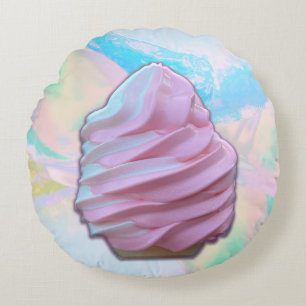 Cojín Redondo Sueño de Helado Pastel