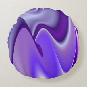 Cojín Redondo Sueños de Arcoíris de Flor Morada
