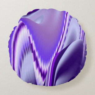 Cojín Redondo Sueños de Arcoíris de Flor Morada