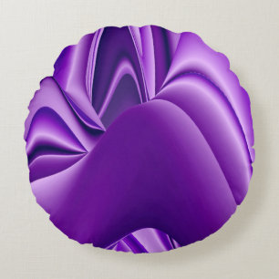 Cojín Redondo Sueños de Arcoíris de Flor Morada