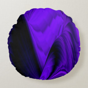 Cojín Redondo Sueños de Arcoíris de Flor Púrpura