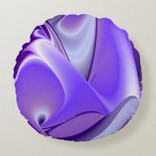 Cojín Redondo Sueños del arcoiris de flores moradas