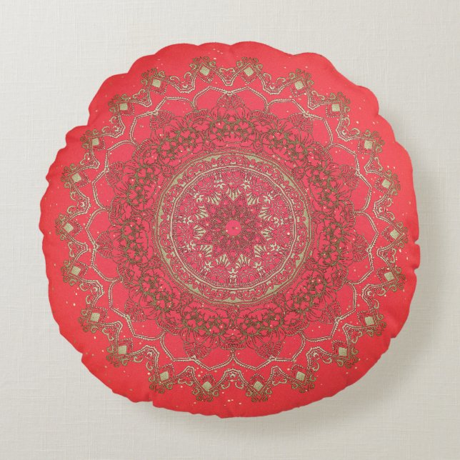 Cojín Redondo Sun Mandala - Pillow (Anverso)