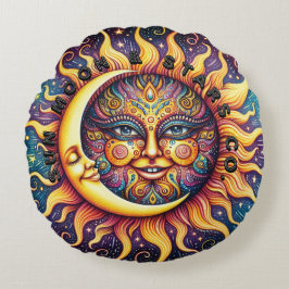 Cojín Redondo Sun, Moon & Stars Co.