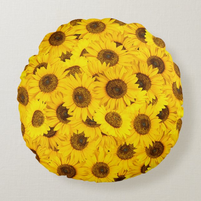 Cojín Redondo Sunflower (Anverso)