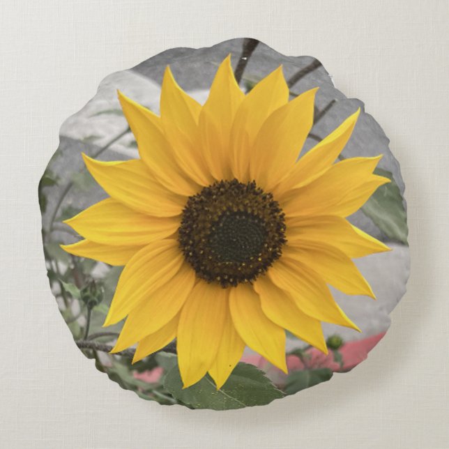Cojín Redondo Sunflower Pillow (Reverso)