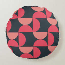 Cojín Redondo Sunset de verano moderno de mediados del siglo