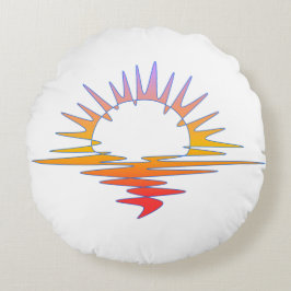 Cojín Redondo Sunset interminable de arte perpetuo