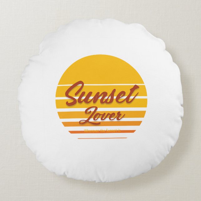 Cojín Redondo "Sunset Lover" (Anverso)