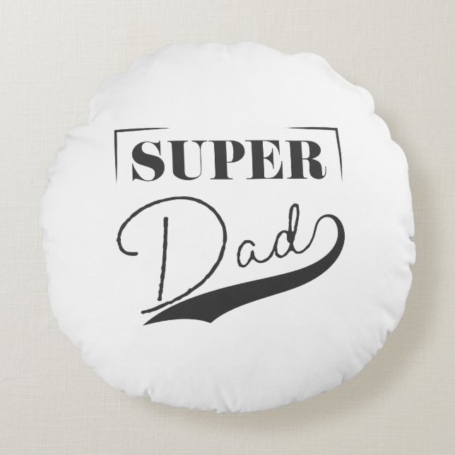 Cojín Redondo Super Papá (Anverso)