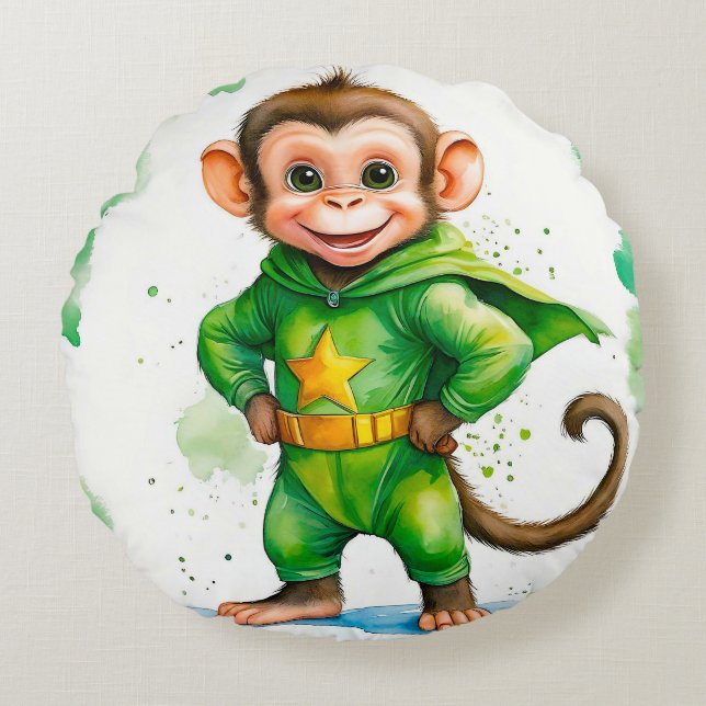 Cojín Redondo Superaffe, (Anverso)