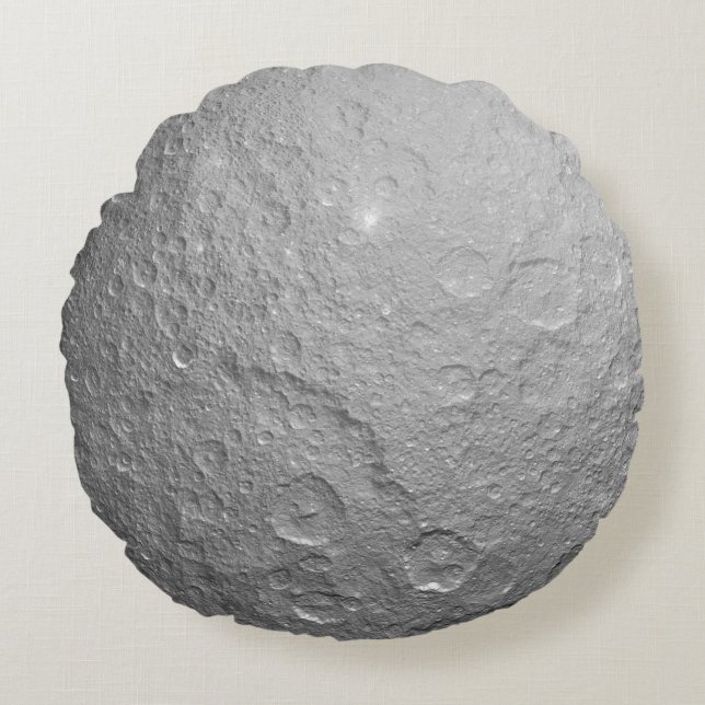 Cojín Redondo Superficie lunar en el espacio exterior (Anverso)