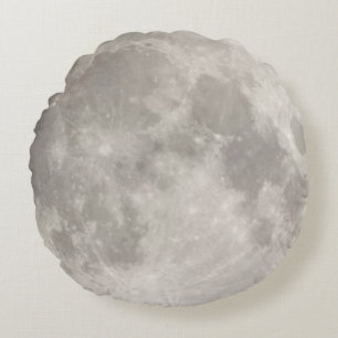 Cojín Redondo Superluna en cielo negro