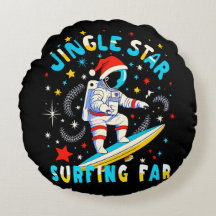 Surf espacial con Santa en diseño de aventura cósm
