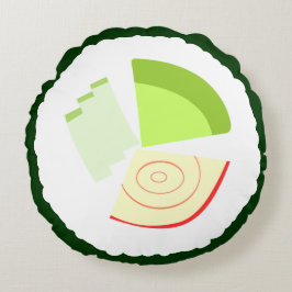 Cojín Redondo Sushi California Roll