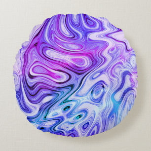 Cojín Redondo susurro fantasmal, mármol pastel :